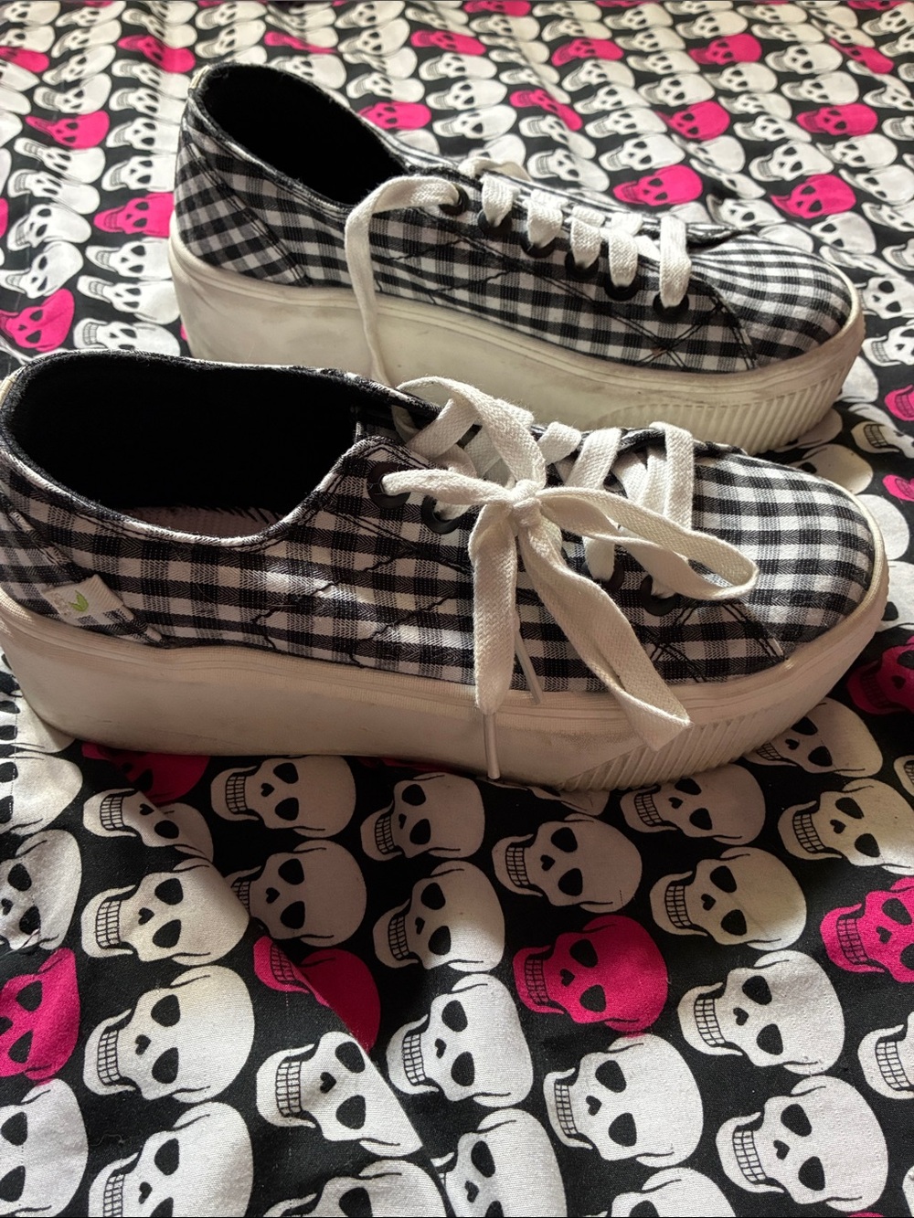 Platform gangham sneakers